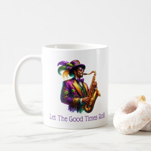 Mardi Gras Kaffeetasse (Mit Donut)
