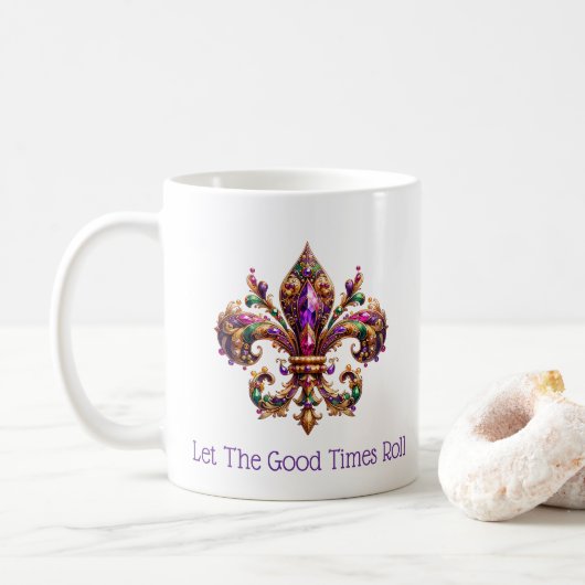 Mardi Gras Kaffeetasse (Mit Donut)