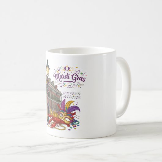 Mardi Gras Kaffeetasse (VorderseiteRechts)