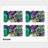 Mardi Gras Karneval Beads Maßgeschneiderte Decal S Rechteckiger Aufkleber (Blatt)