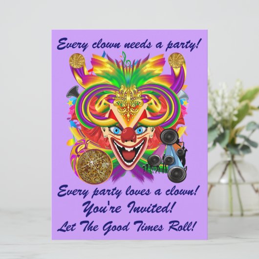 Mardi Gras-Karneval, bitte Andenken Einladung (Stehend Vorderseite)