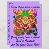 Mardi Gras-Karneval, bitte Andenken Einladung (Vorne/Hinten)