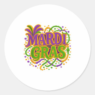 Mardi Gras Karneval Fett Dienstag Latch Hook Garn  Runder Aufkleber