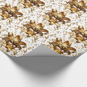 Mardi Gras Karneval Goldmaske mit Confetti Geschenkpapier (Ecke)