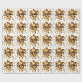 Mardi Gras Karneval Goldmaske mit Confetti Geschenkpapier (Flach)