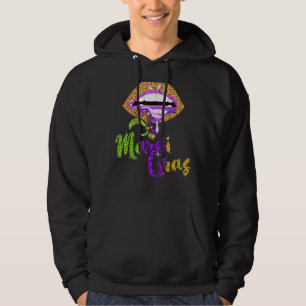 Mardi Gras Karneval Kostüm Lila Amp Gold Fleur Hoodie