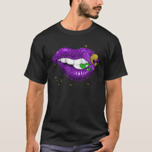 Mardi Gras Karneval Kostüm Lila T-Shirt