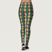 Mardi Gras Karneval Lila Gold und grüne Leggings (Rückseite)