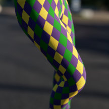 Mardi Gras Karneval Lila Gold und grüne Leggings