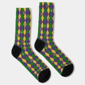 Mardi Gras Karneval Lila Gold- und Grünsocken Socken (Rechts)