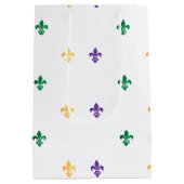 Mardi Gras Karneval Lilie Diamond Decke Mittlere Geschenktüte (Rückseite)