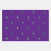 Mardi Gras Karneval Lilie Diamond Decor Geschenkpapier Set (Vorderseite 3)
