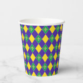 Mardi Gras Karneval Lilie Diamond Decor Pappbecher (Rückseite)