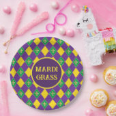 Mardi Gras Karneval Lilie Diamond Decor Pappteller (Party)