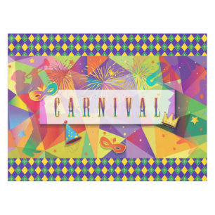 Mardi Gras Karneval Lilie Diamond Decor Tischdecke