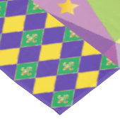 Mardi Gras Karneval Lilie Diamond Decor Tischdecke (Schrägansicht)