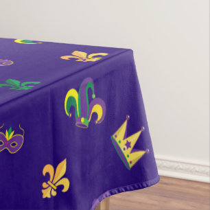 Mardi Gras Karneval Lilie Diamond Decor Tischdecke