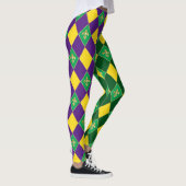 Mardi Gras Karneval Lilie Diamond Harlequin Leggings (Rechts)