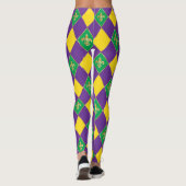 Mardi Gras Karneval Lilie Diamond Harlequin Leggings (Rückseite)