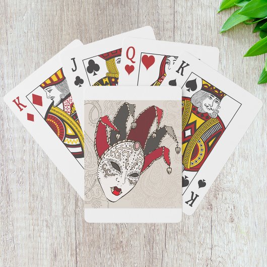 Mardi Gras Karneval Mask Cards Spielkarten