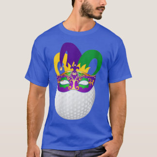 Mardi Gras Karneval Mask Golf T-Shirt