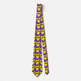 Mardi Gras Karneval Maske auf Lila NeckTie Krawatte