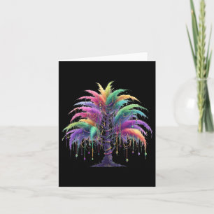 Mardi Gras-Karneval-Perlbaum Karte