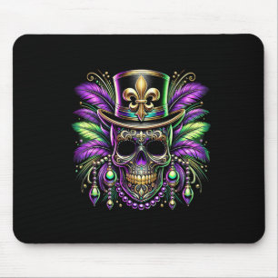 Mardi Gras Karneval Totenkopf New Orleans Outfit P Mousepad