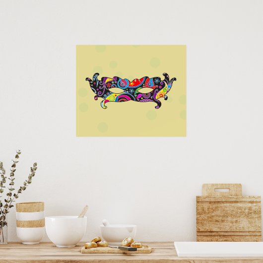 Mardi Gras, Karnevalsmaske, Parademaske, Masquerad Poster (Küche)
