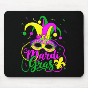Mardi Gras Karnival Beads Maske Feathers Hat Mousepad