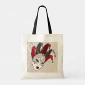 Mardi Gras Karnival Maske Tote Tasche (Rückseite)