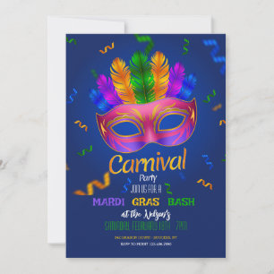 Mardi Gras Karnival Party Einladung