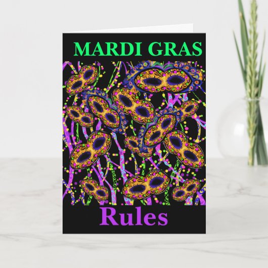 Mardi Gras Karte (Vorderseite)