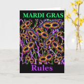 Mardi Gras Karte (Gelbe Blume)