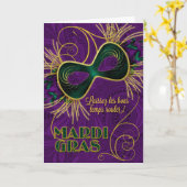 Mardi Gras Karte (Gelbe Blume)