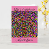 Mardi Gras Karte (Gelbe Blume)