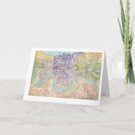 Mardi-Gras-Karte von NOLA Karte