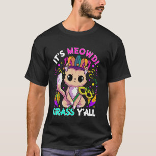 Mardi Gras Katze Kätzchen Miauen Meowdi Gras Narre T-Shirt