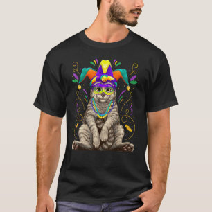 Mardi Gras Katze Nola New Orleans Louisiana  Katze T-Shirt