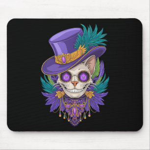 Mardi Gras Katze Zuckerschädel Karneval New Orlean Mousepad