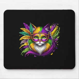 Mardi Gras Katzenmasken-Kostüm-Outfit Frauen Mädch Mousepad