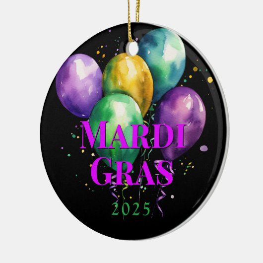 Mardi Gras Keramik Ornament (Links)