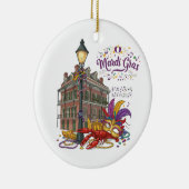 Mardi Gras Keramik Ornament (Rechts)