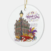 Mardi Gras Keramik Ornament (Links)