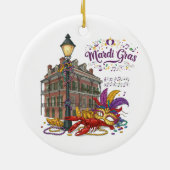 Mardi Gras Keramik Ornament (Hinten)