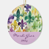 Mardi Gras Keramik Ornament (Links)