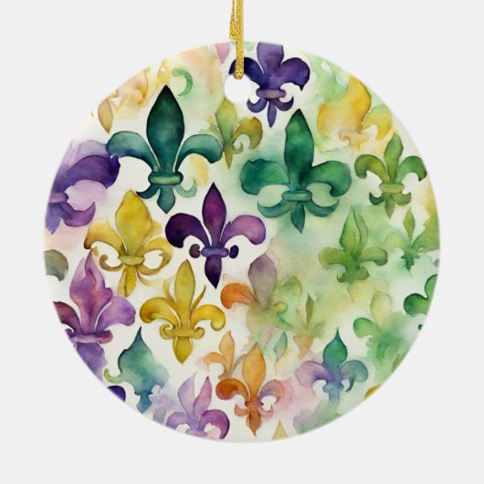 Mardi Gras Keramik Ornament (Hinten)