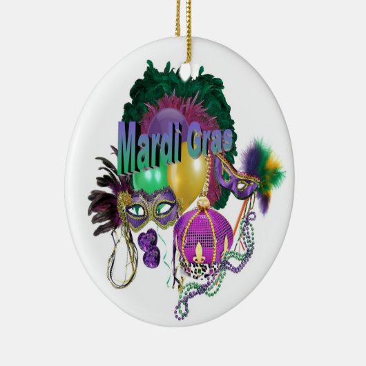 Mardi Gras Keramik Ornament (Rechts)