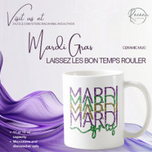 Mardi Gras Keramik Tasse