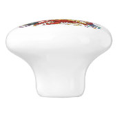 Mardi Gras Keramikknauf (Seitenansicht)